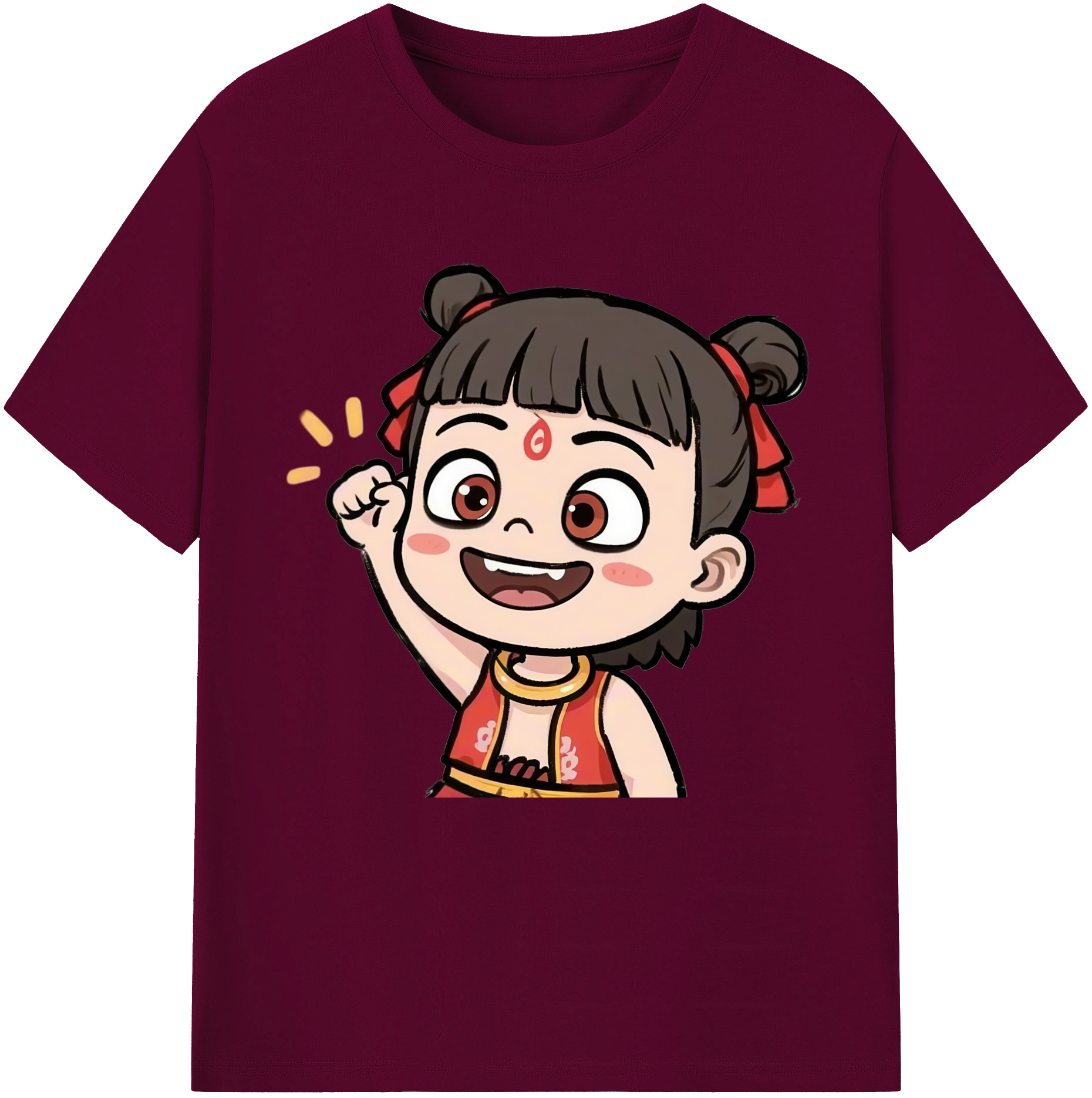 （画像用） Ne Zha 2 ナタ 魔童の大暴れ レディースカジュアルプリントTシャツ（綿100％）